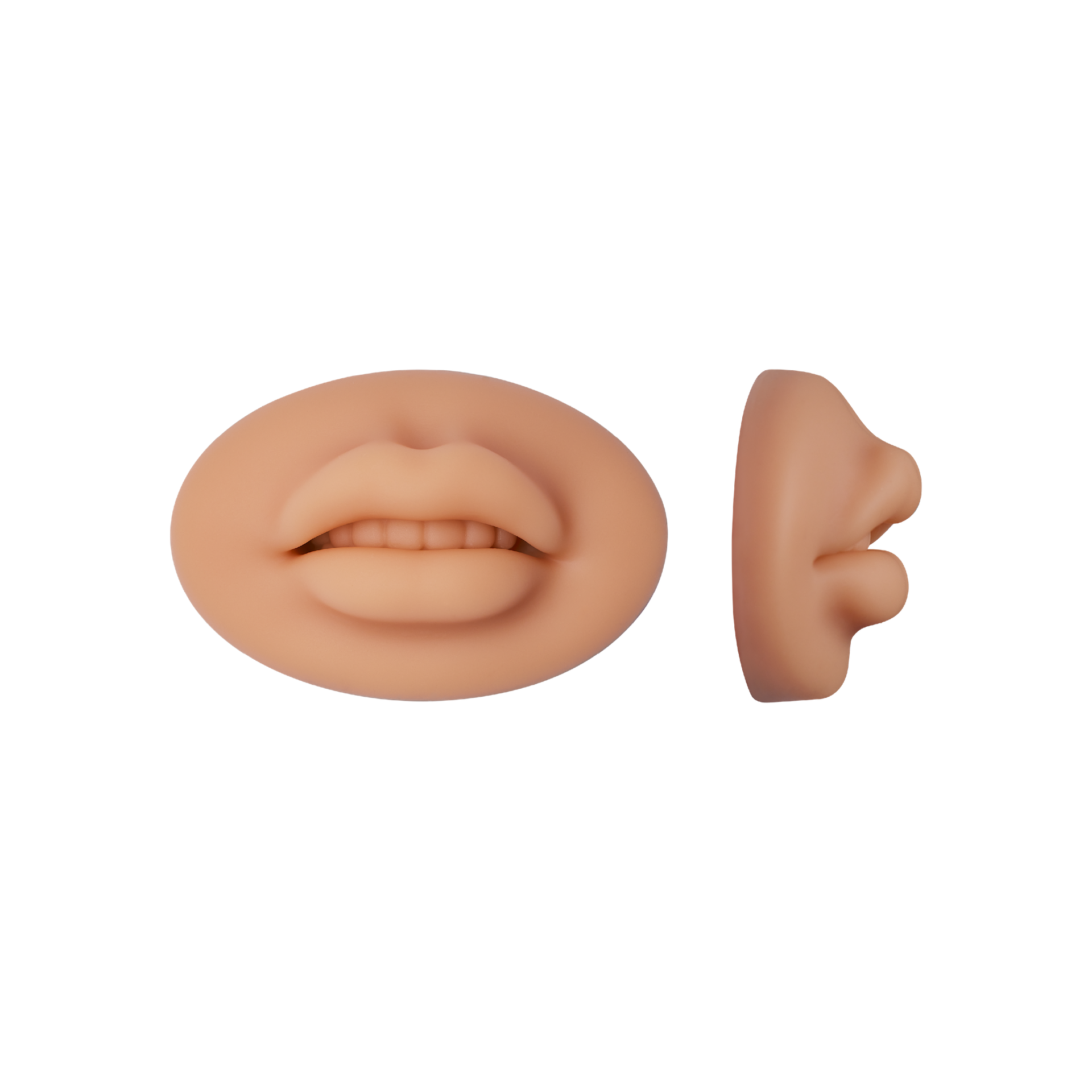3D Übungslippe Soft Silikon - dunkel